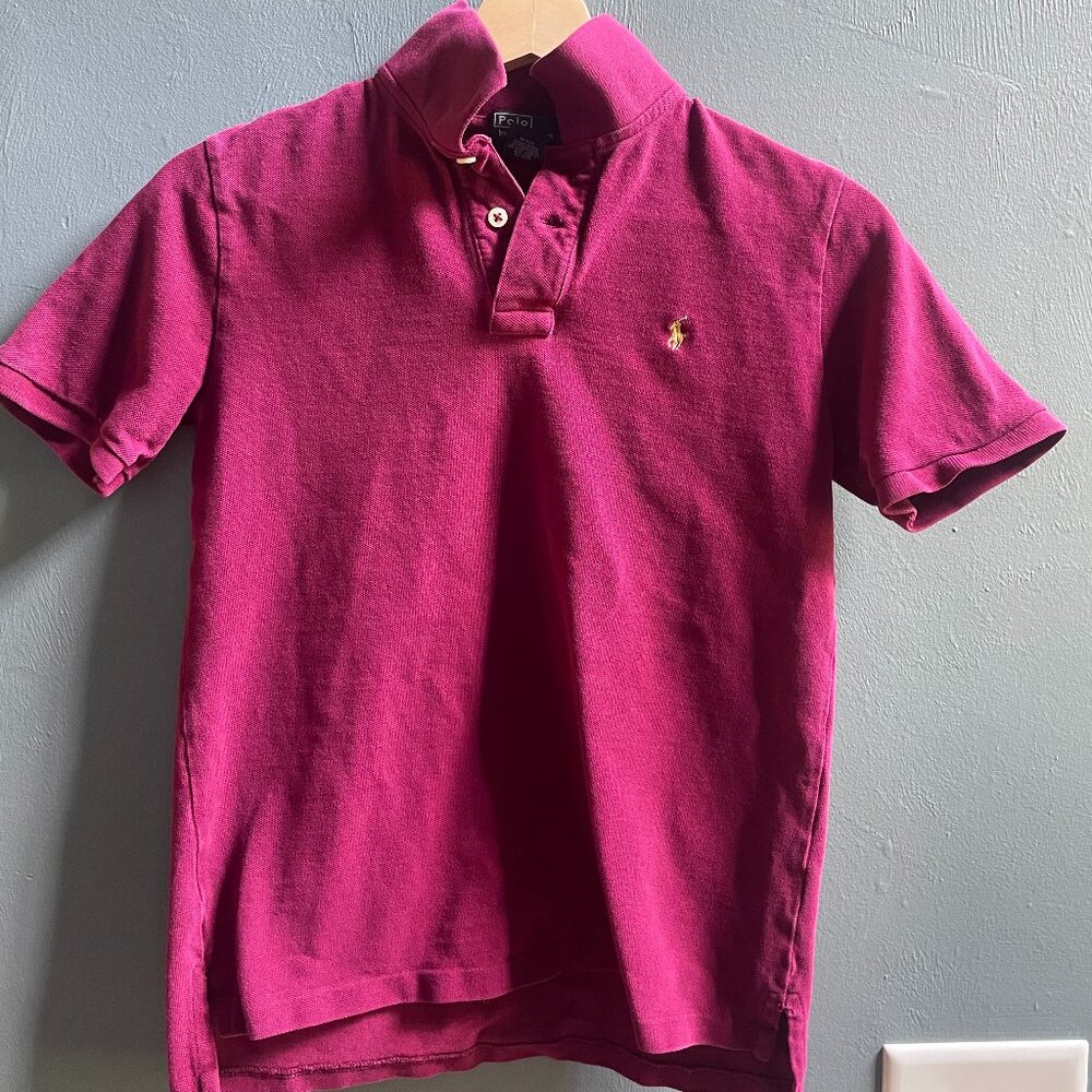 Polo Ralph Lauren Boys Cotton Mesh Polo Shirt Large 14-16 VGUC